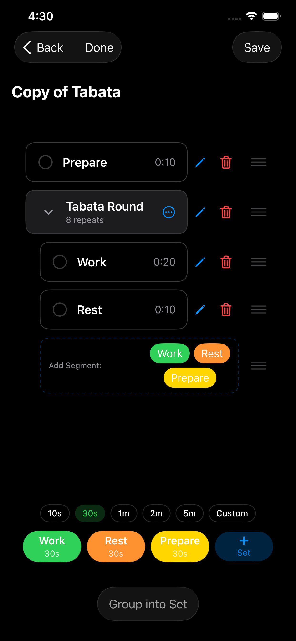 Protocol builder view